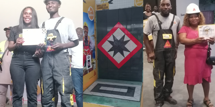 Métier de Carreleur (BTP) : Yvan Kengué est le meilleur carreleur du Cameroun, suivi de Tamaguelon Steve. Les deux vainqueurs sur 5 seront les candidats de Sika Cameroun au Concours mondial en Chine