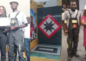 Métier de Carreleur (BTP) : Yvan Kengué est le meilleur carreleur du Cameroun, suivi de Tamaguelon Steve. Les deux vainqueurs sur 5 seront les candidats de Sika Cameroun au Concours mondial en Chine