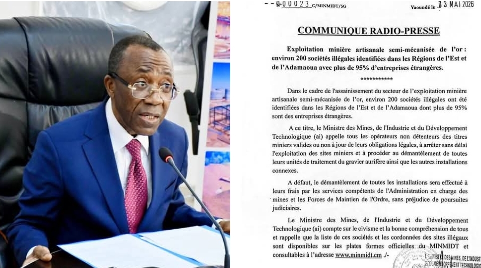 Au Cameroun, des chinois exploitent de l&rsquo;or sans autorisation du Gouvernement, et à travers des entreprises clandestines