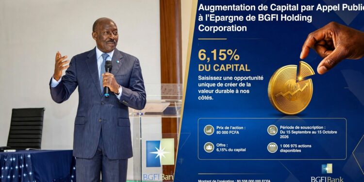 Bourse : BGFI Holding retourne sur le marché avec une deuxième levée de 80,558 milliards FCFA